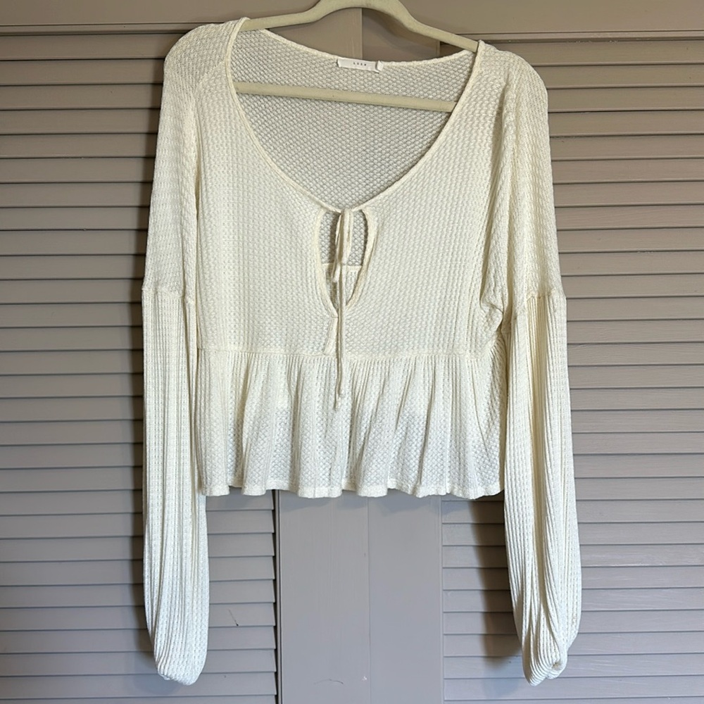 White/cream babydoll top - lush
